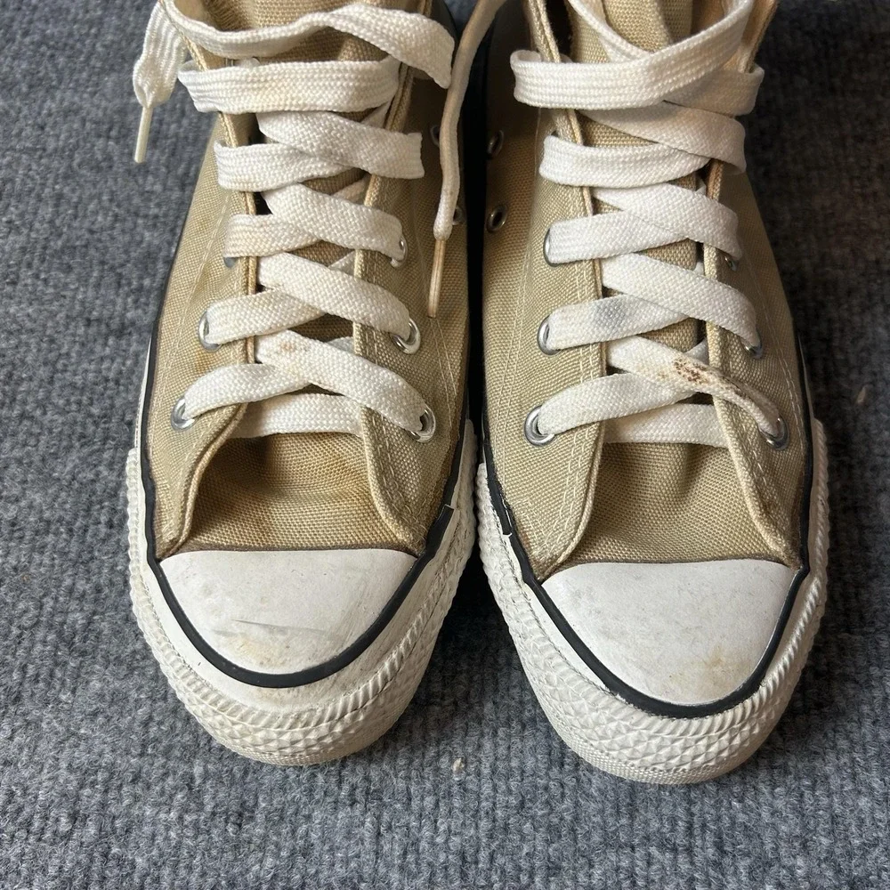Vintage Converse Shoes Mens Size 5 Beige Chuck Taylor All Star 2 USA High Top